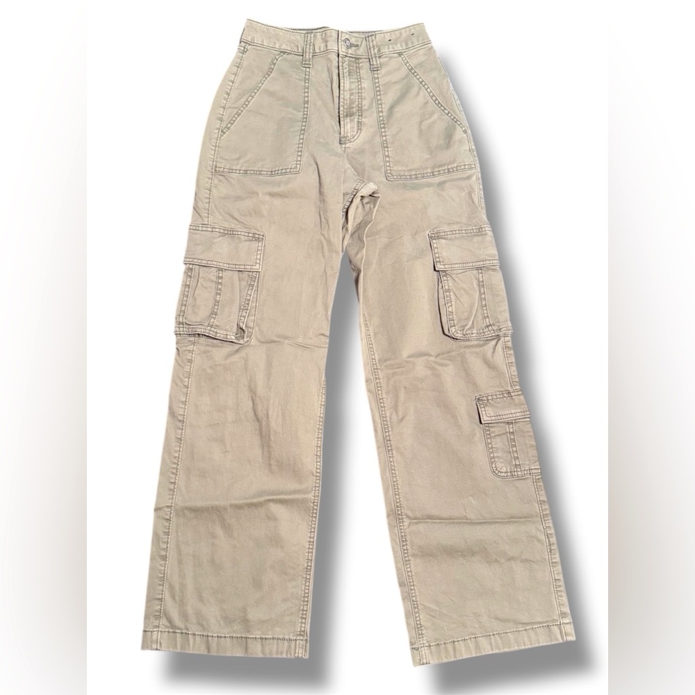 Hollister Olive Green Ultra High-Rise Baggy Pants